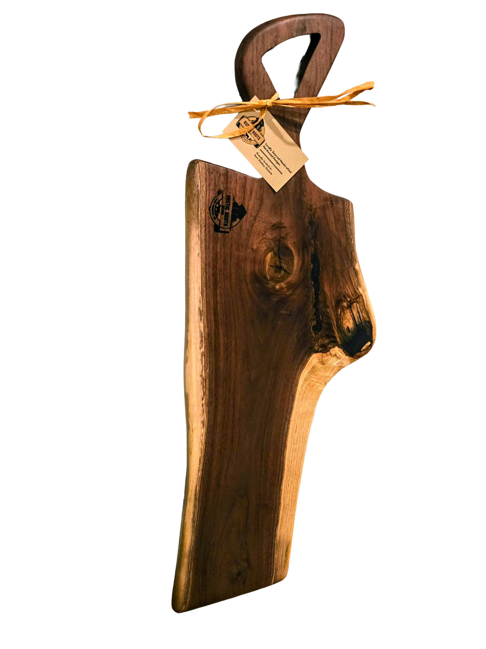 Large Dark Walnut Charcuterie with Dark Epoxy Accents