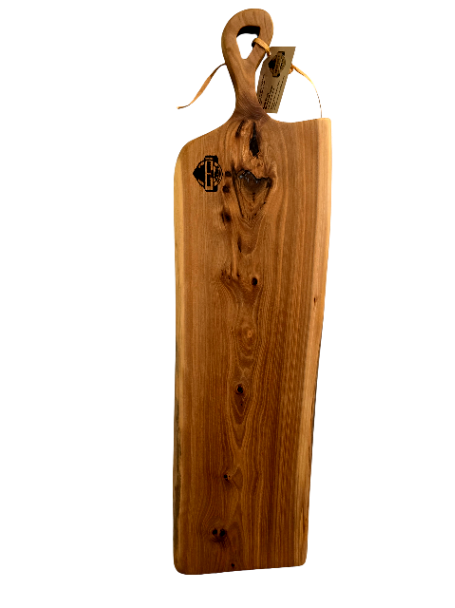 Large Siberian Elm Charcuterie with Pearl Epoxy Accents